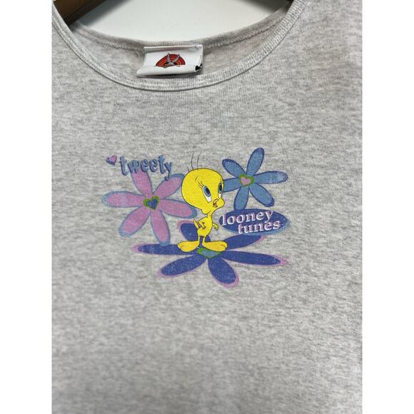 VTG 1998 Tweedy Bird T-Shirt 90s Looney Tunes Baby Tee Y2K Cartoon Medium 1990s - Picture 2 of 10